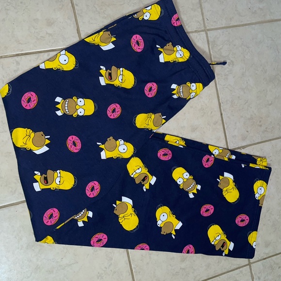 NEW The Simpsons Homer Men's/ Womens XXL  Pajama Sleep Pants With Pockets - Picture 6 of 6